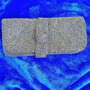 Moyna brown and copper metallic purse